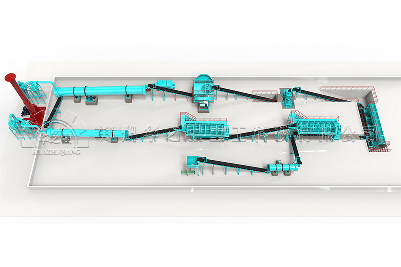 河南新型有機肥二合一造粒機設備生產(chǎn)線